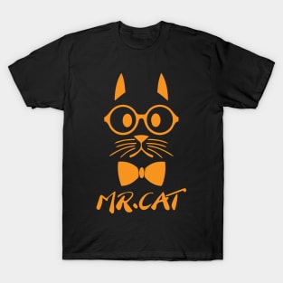 Orange Mr Cat T-Shirt